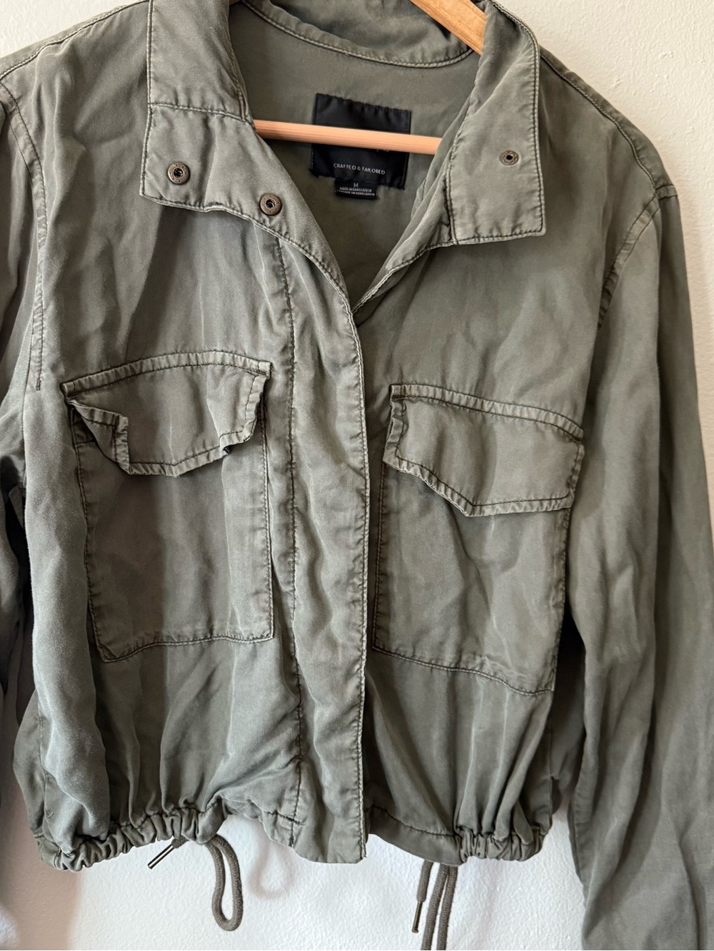 Sanctuary Olive Green Drawstring Utility Jacket - Picture 3 of 6